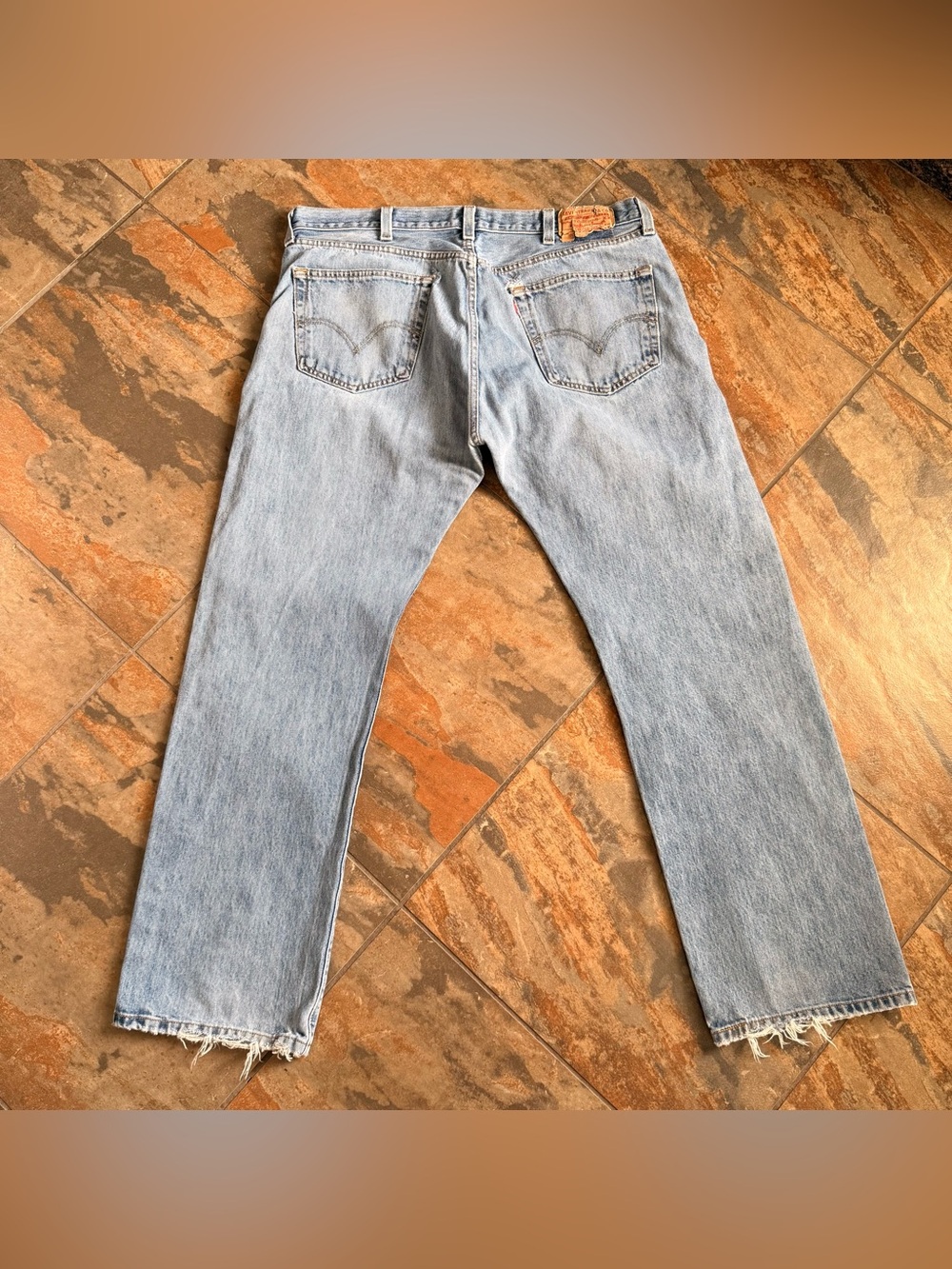 Y2K Levi’s 501 Straight Leg Button Fly Jeans, Men’s Size 40x32 - Picture 5 of 9